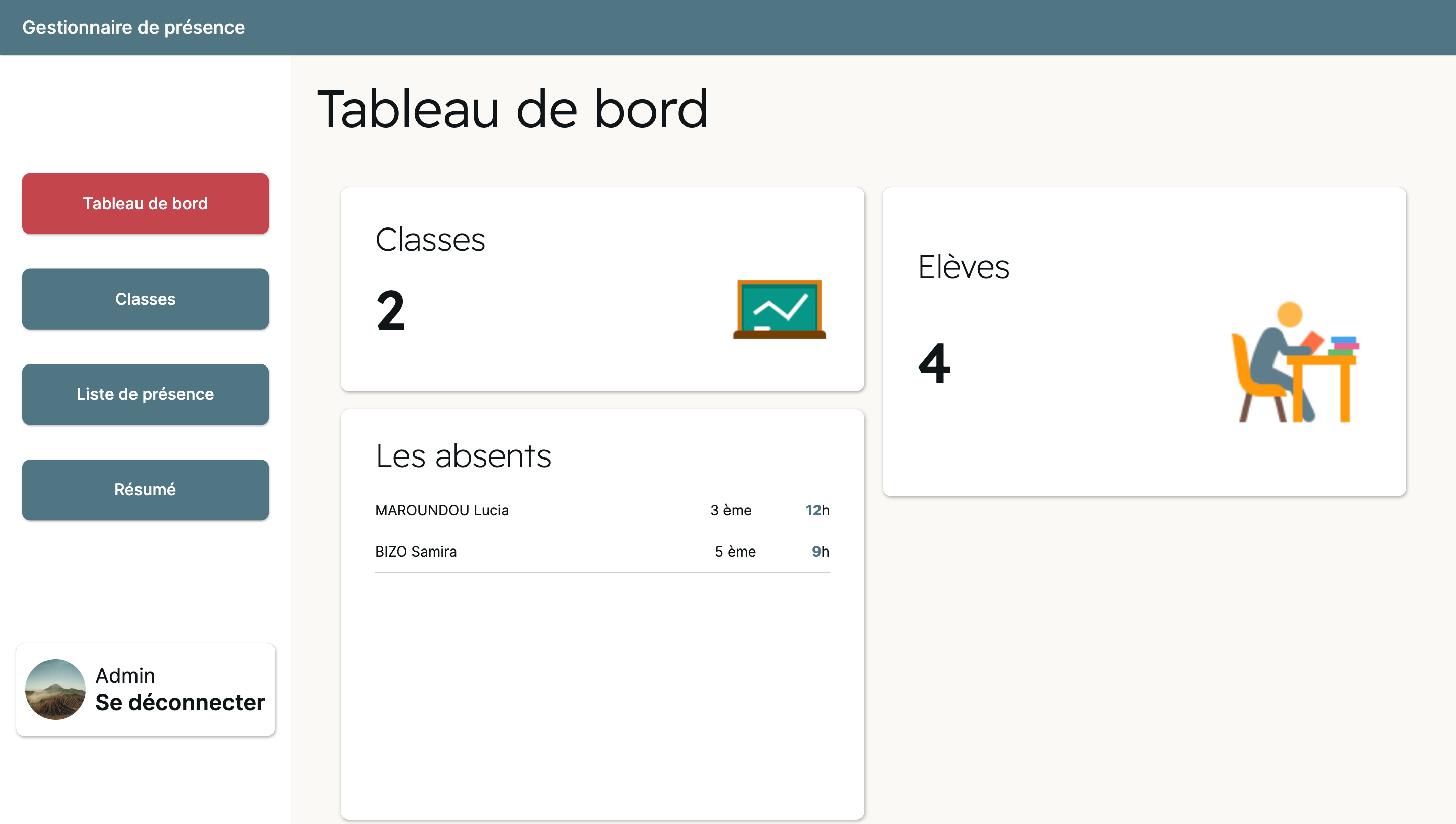 Gestion de présence